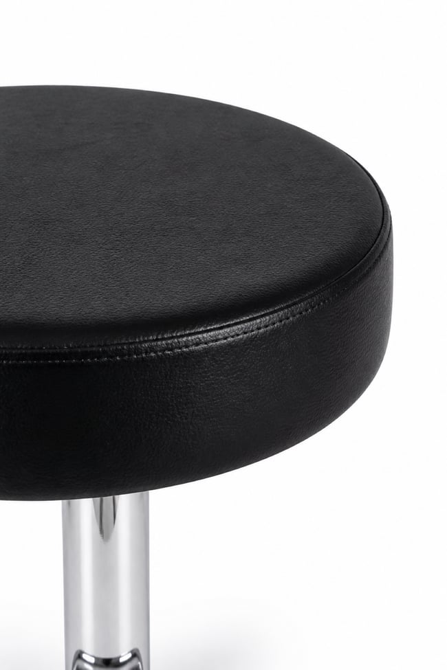 Bürocci Moni Bar Sandalyesi - Siyah - 9511Q0101 - Paslanmaz Krom Kaplı Metal Ayak