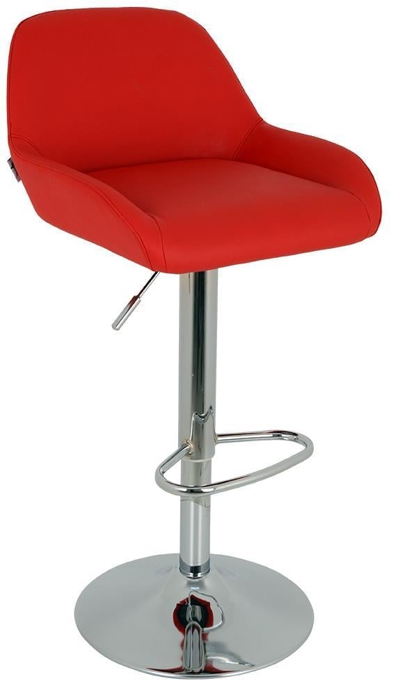 Bürocci Texas Bar Taburesi - Kırmızı Deri - 9506S0116