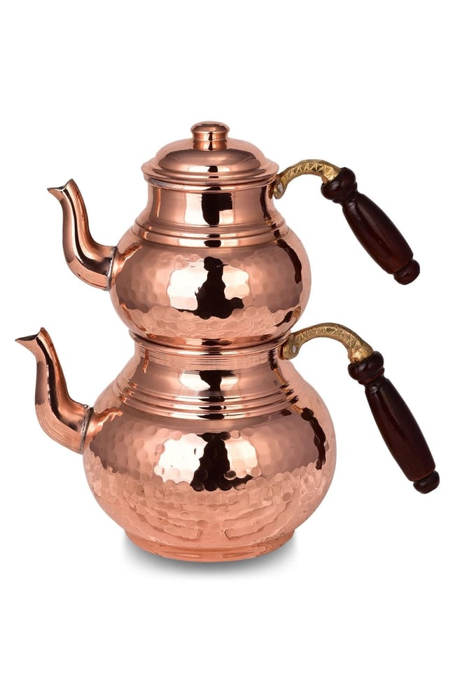Cobper Premium Collection Teatime Bakır Çaydanlık Büyük Boy