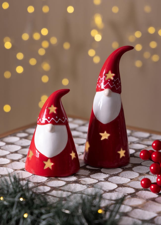 The Mia Dekoratif Tealight Yılbaşı Süsü Şanş Cücesi 7x7x17