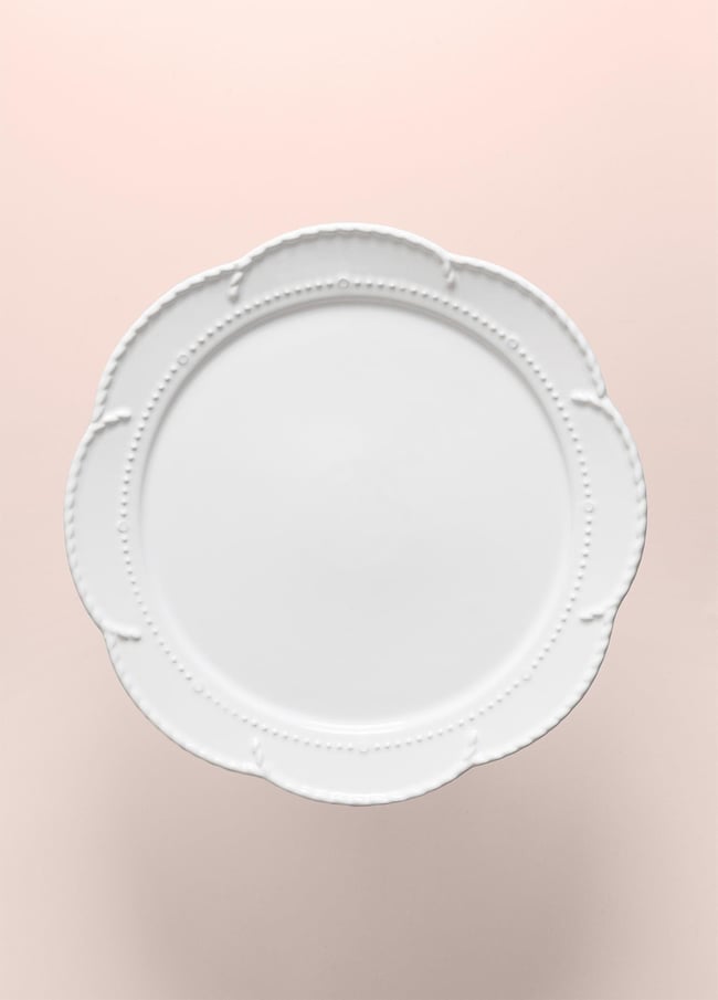 The Mia Grande Pasta Kek Standı Beyaz 31x12 cm GRD0014