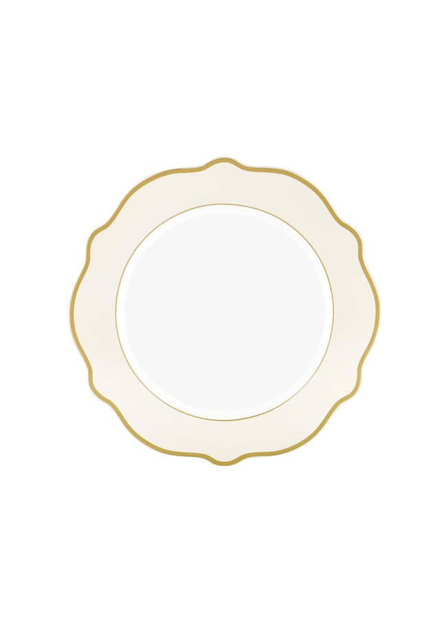 The Mia Jaswely Pasta Tabağı 6 Parça Krem 21 Cm