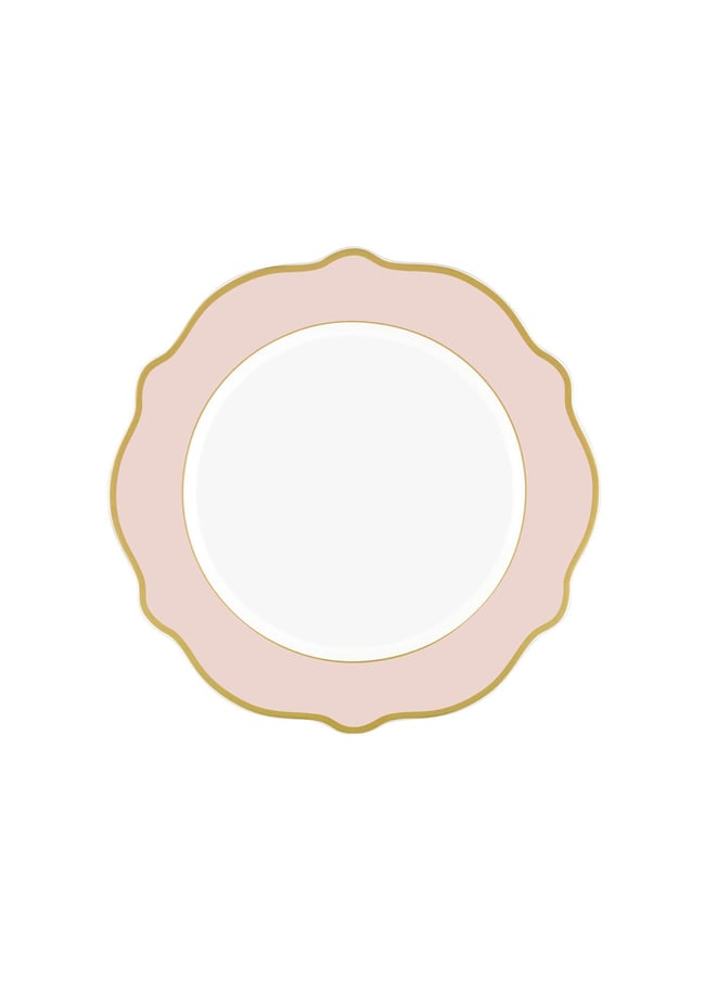 The Mia Jaswely Pasta Tabağı 6 Parça Pembe 21 Cm