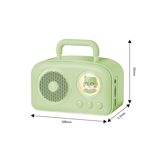 Jwin BR-220 Radyolu Bluetooth Hoparlör - Yeşil