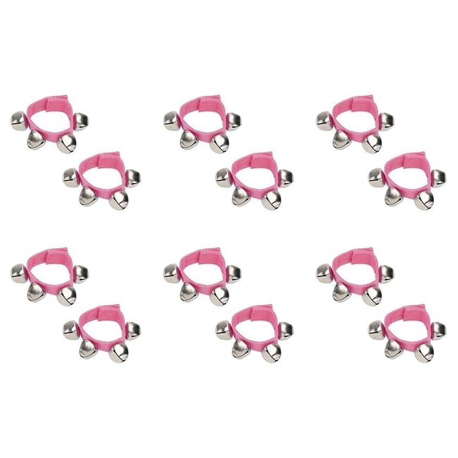 Jwin BZ-402S 6lı Bilek Zili Orff - Ritim Aleti Seti - Pembe