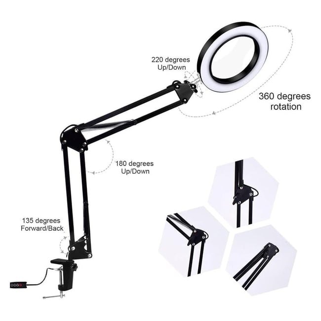 Jwin MB-600 3 Modlu Ledli Masa Büyüteç