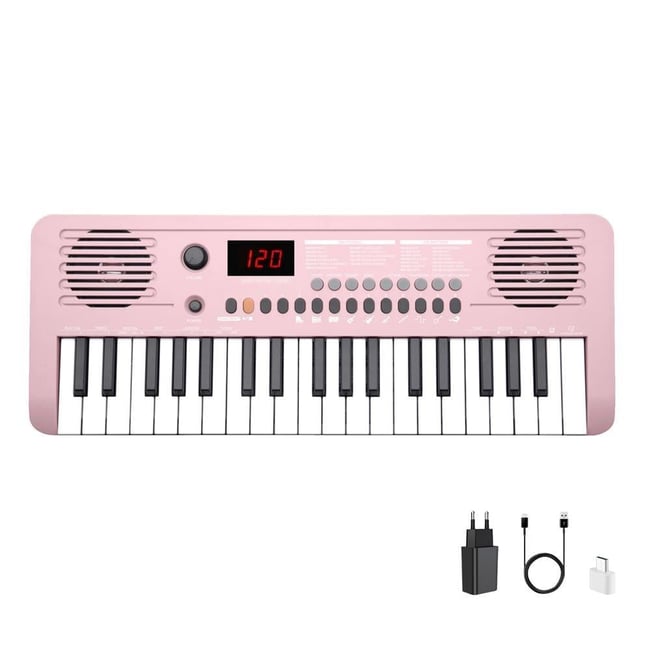 Jwin Sapphire MK-1537 37 Tuş Hassasiyetli Org (Adaptör Hediye) - Pembe