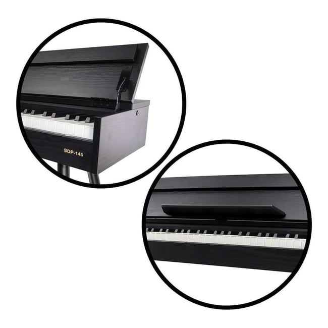 Jwin Sapphire SDP-145 Çekiç Aksiyonlu 88 Tuşlu Dijital Piyano + Tabure - Siyah