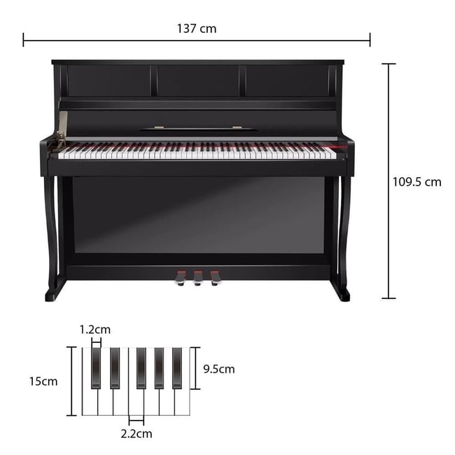 Jwin Sapphire SDP-650 Çekiç Aksiyonlu 88 Tuşlu Dijital Piyano - Siyah