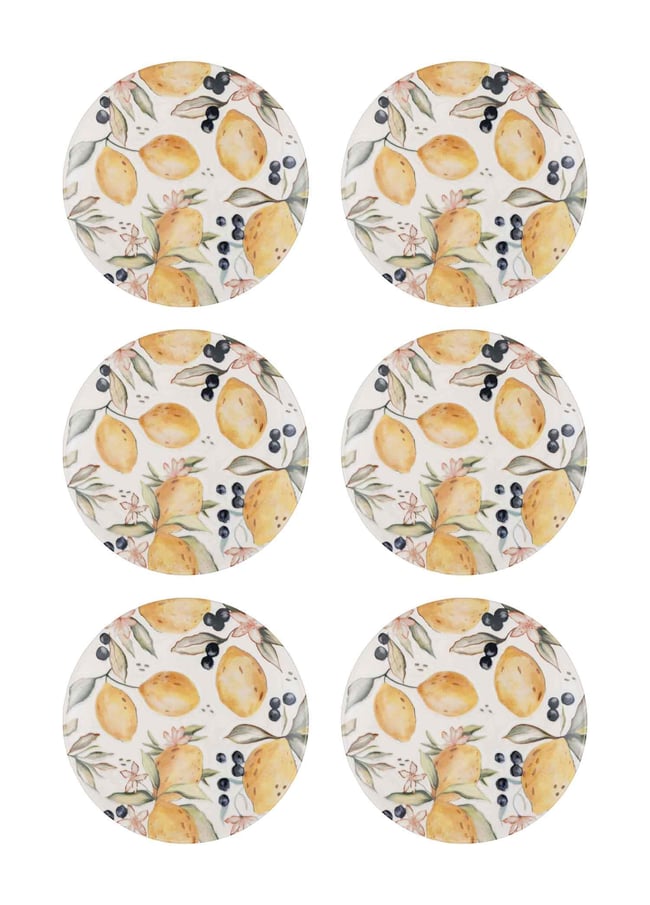 The Mia Limoncello Pasta Tabağı 6lı Set 19 cm LMN012
