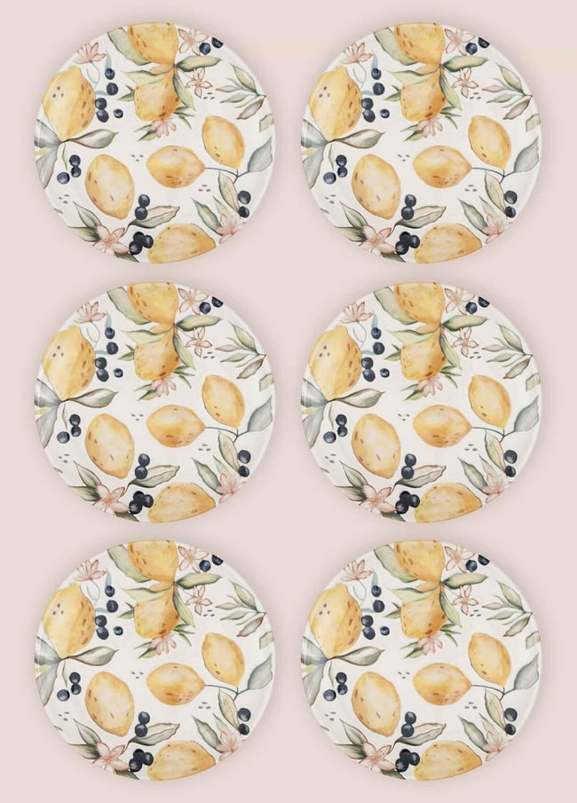 The Mia Limoncello Servis Tabağı 6lı Set 26 cm LMN013