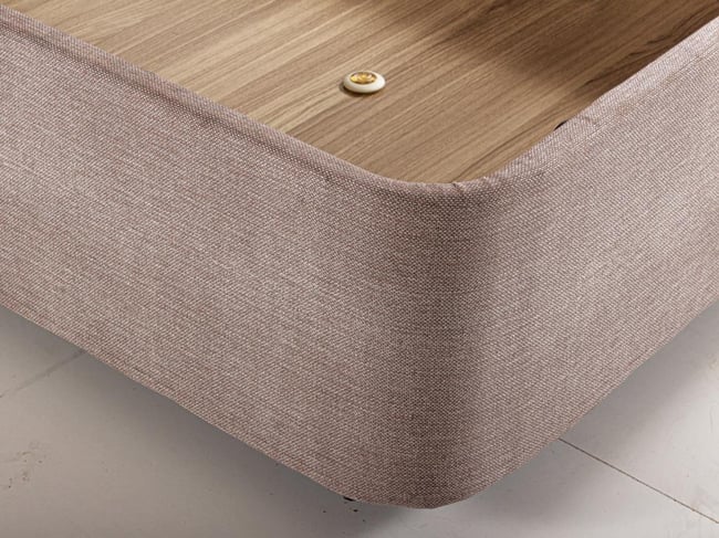 Luna Baza ve Başlık Seti - 140x190 cm Çift Kişilik Sandıklı Kumaş Baza Seti