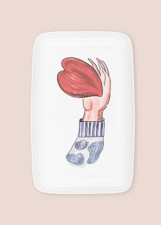 The Mia Luv Dikdörtgen Servis 33x21 cm