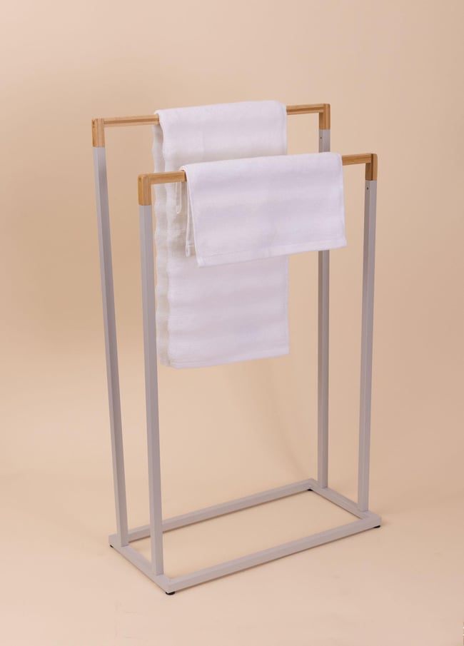 The Mia Metal Havlu Askılığı Gri GLV0764