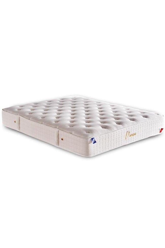 Monaco Lüks Yatak 200x200 cm Çift Kişilik Paket Yaylı Pamuklu Örme Kumaşlı Kral Dairesi Yatağı