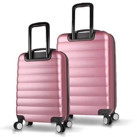 Colors Abs Kabin ve Orta Boy Rose Gold  2li Valiz Seti