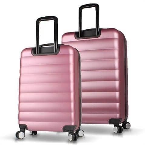 Colors Abs Orta ve Büyük Boy Rose Gold  2li Valiz Seti