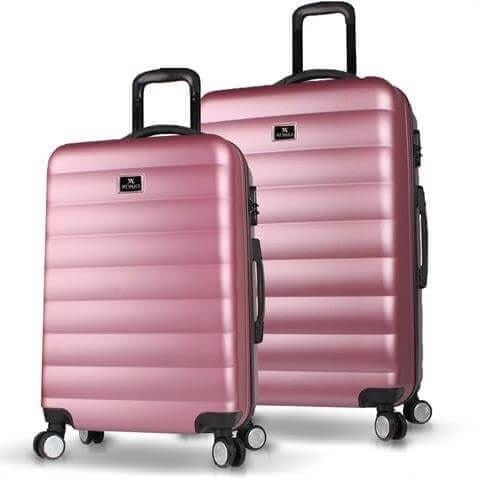 Colors Abs Orta ve Büyük Boy Rose Gold  2li Valiz Seti
