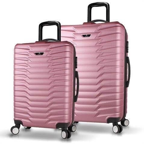 Croc Abs Orta ve Büyük Boy Rose Gold  2li Valiz Seti