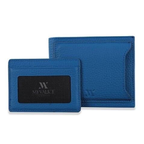 My Valice Erkek Hakiki Deri Cüzdan ve Kartlık 1815 Açık Mavi