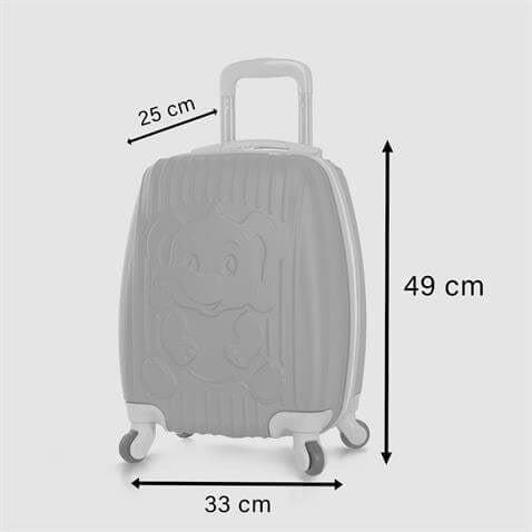 My Valice Kids Abs Çocuk Valizi Fil Pembe