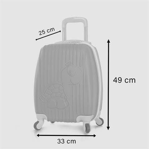 My Valice Kids Abs Çocuk Valizi Kaplumbağa Mavi