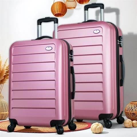 Ruby Abs Orta ve Büyük Boy Rose Gold 2li Valiz Seti