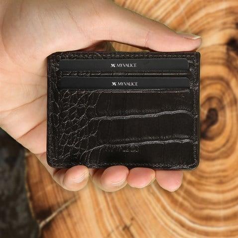 My Valice Unisex Hakiki Deri Cüzdan ve Kartlık 1802 Kahve