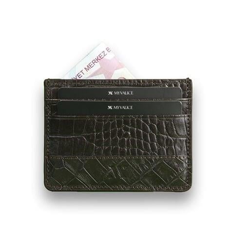 My Valice Unisex Hakiki Deri Cüzdan ve Kartlık 1802 Kahve