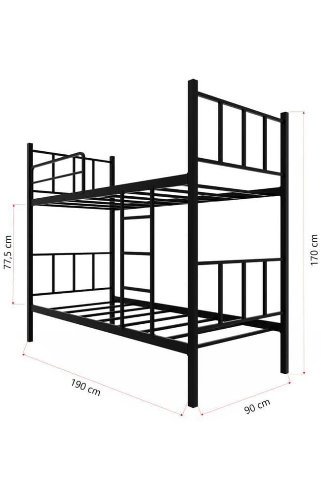 Niron 90x190 Sağlamlaştırılmış Ayrılabilir Ranza / Karyola