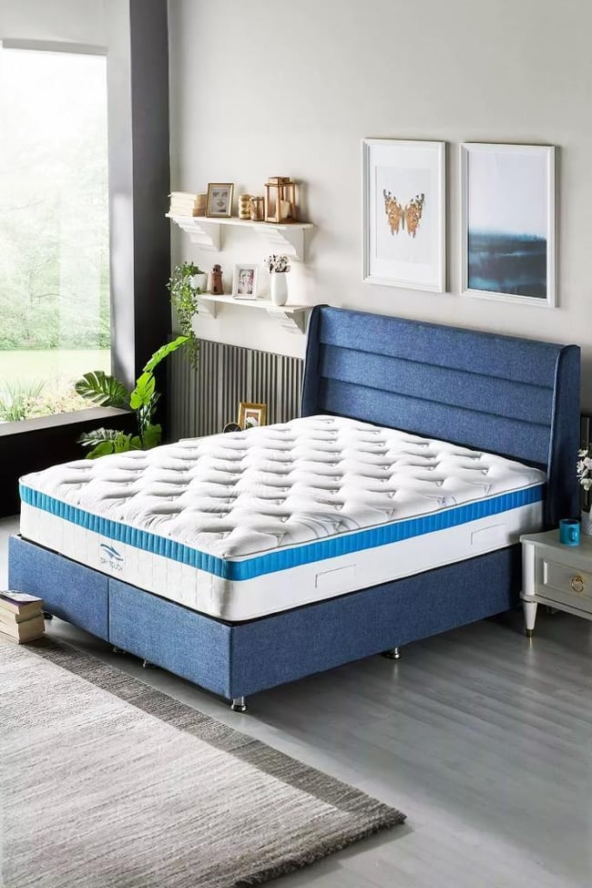 Niron Dry Touch Çift Kişilik Paket Yaylı Lüks Full Ortopedik Yatak 200x200 cm