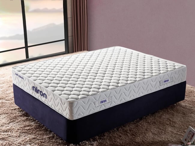 Niron Soft Pocket Çift Kişilik Lüks Full Ortopedik Paket Yaylı Yumuşak Yatak 200x200 cm