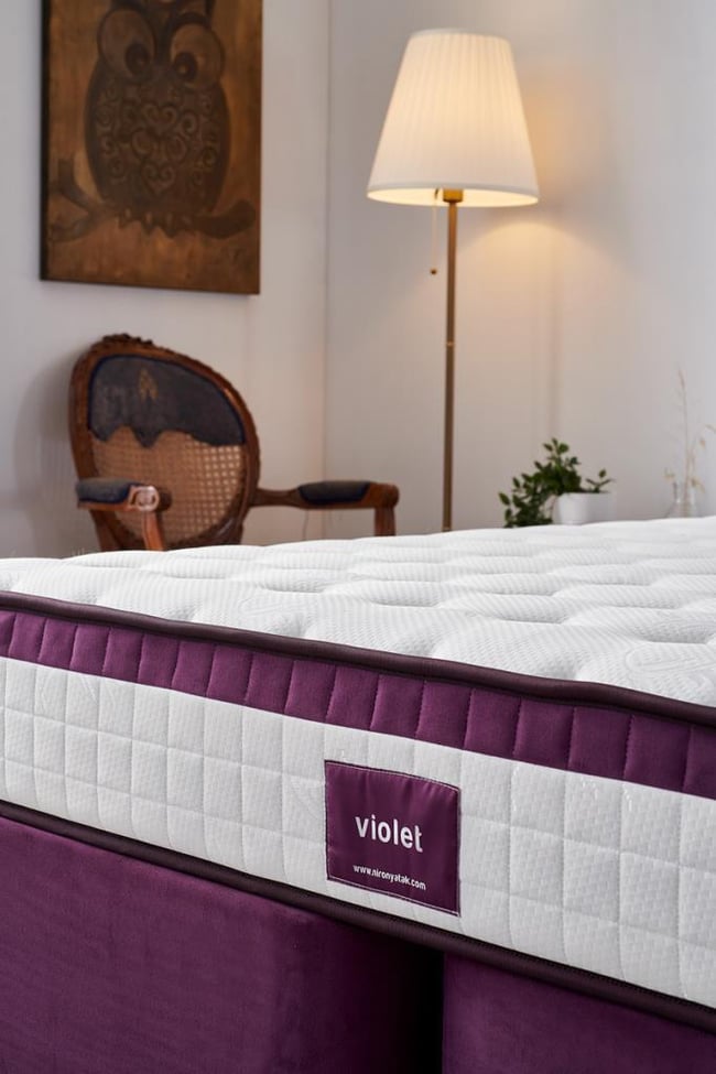 Niron Violet 100x200 Tek Kişilik Gizli Pedli Yatak Full Ortopedik Yaylı Yatak