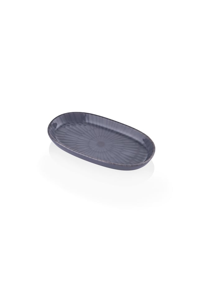 The Mia Noon Oval Servis 2li Gri 17 cm