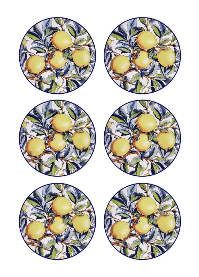 The Mia Odore Di Limone Pasta Tabağı 6lı Set 19 cm ODL0002