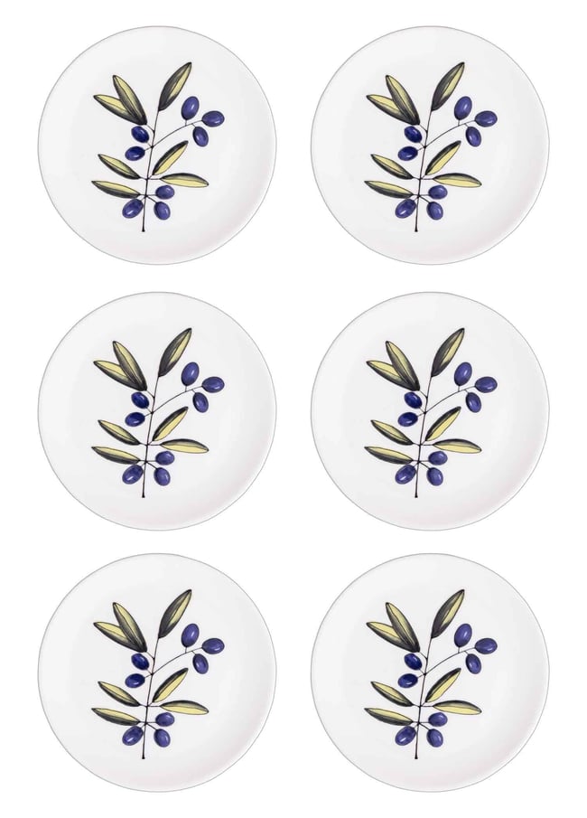 The Mia Olivos Servis Tabağı 6lı Set 26 cm OVS0003