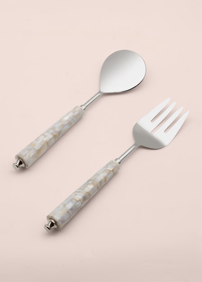 The Mia Pearl Salata Servis Takımı 2 Parça