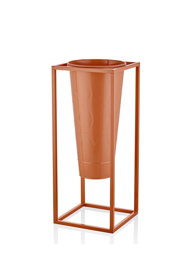 The Mia Prizma Vazo Saksı Terracota 70x30x30 cm
