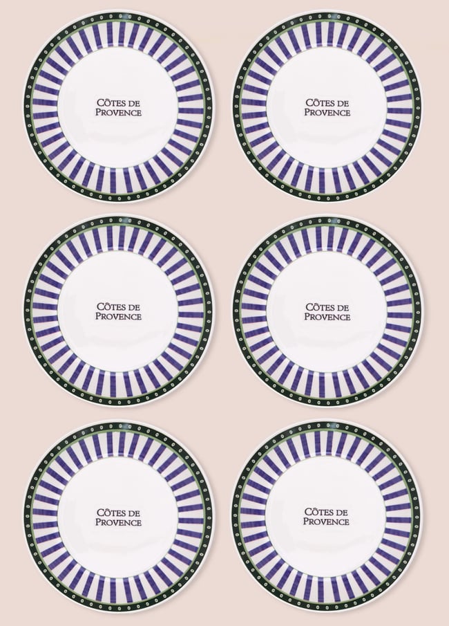 The Mia Provence Yemek Tabağı 6lı Set 20 cm