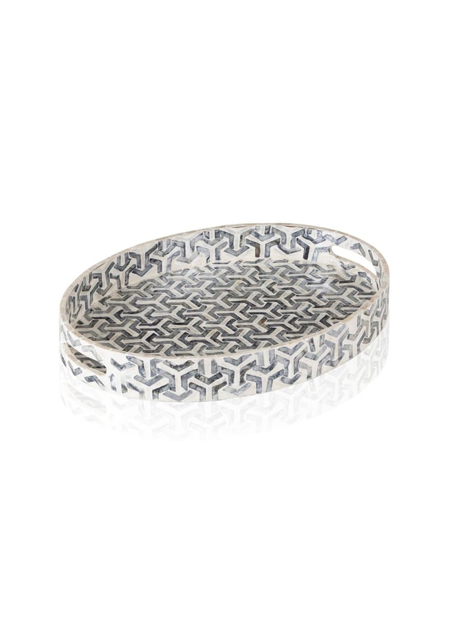 The Mia Sedef Oval Tepsi 50x36x6 cm TLC0094