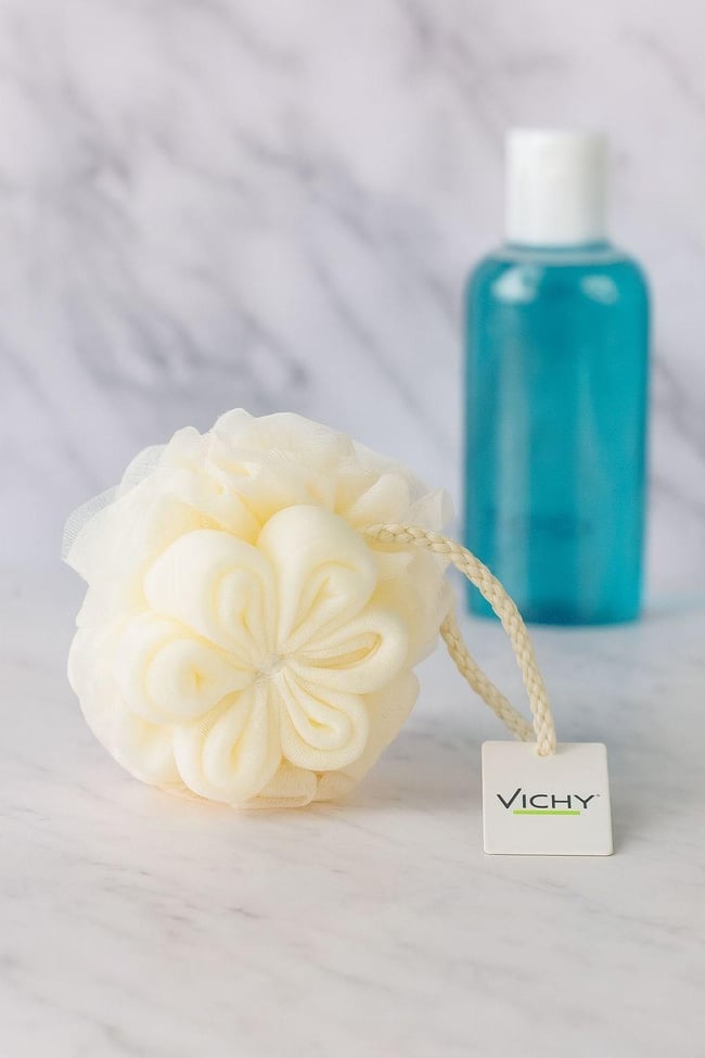 VICHY PAPATYA DESENLİ BANYO LİFİ BEYAZ VCH-6577 60 GR