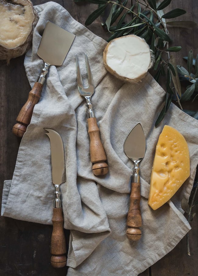 The Mia Woody Peynir Servis Takımı 4 Parça