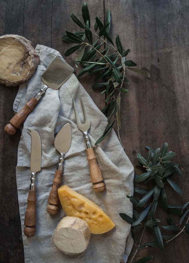 The Mia Woody Peynir Servis Takımı 4 Parça