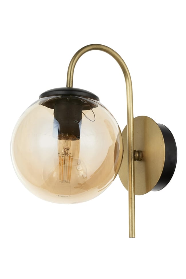 Avonni AP-4331-1BSY Siyah Boya Aplik E27 Metal Cam 20 cm