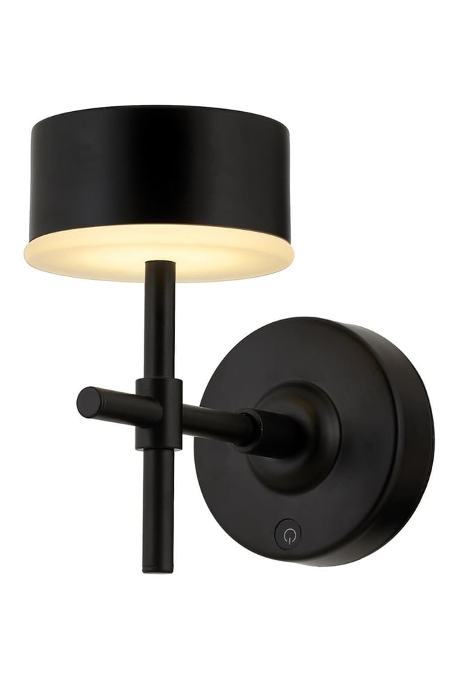 Avonni AP-64005-BSY Siyah Boya Aplik LED Metal Opal Pleksi 12x20 cm
