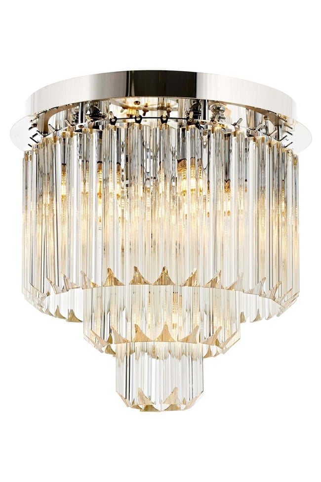 Avonni AR-4302-K40 Krom Kaplama Klasik Avize E14 Metal Kristal 40 cm