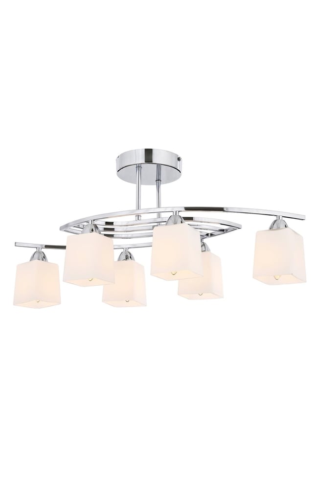 Avonni AV-1374-6K Krom Kaplama Modern Avize E14 Metal Cam 75x30 cm