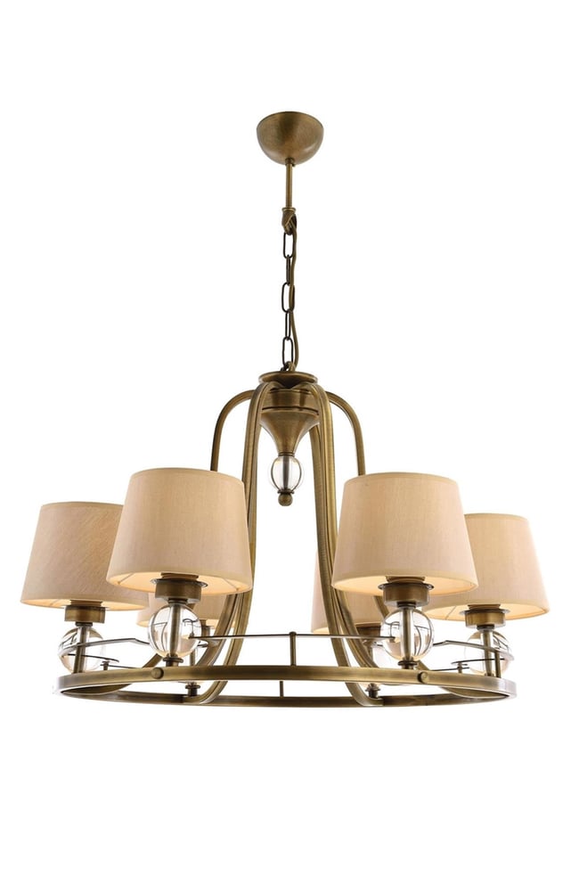 Avonni AV-1597-6ES Eskitme Kaplama Modern Avize E27 Metal Cam 65 cm