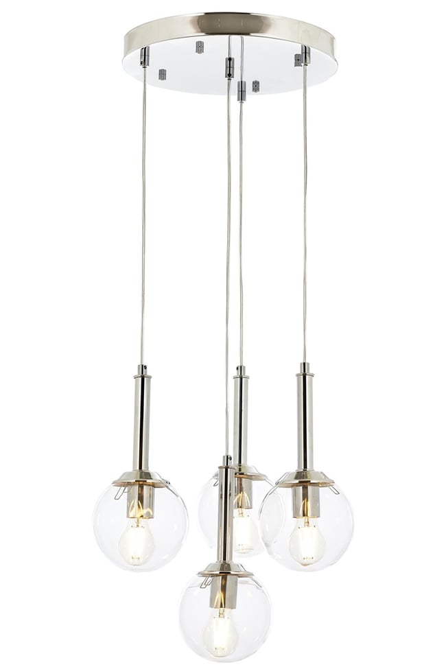 Avonni AV-1781-4KT Krom Kaplama Modern Avize E27 Metal Cam 40 cm