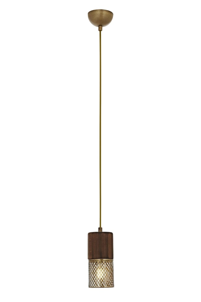 Avonni AV-1830-1E Eskitme Kaplama Modern Avize E27 Metal Ahşap 9 cm